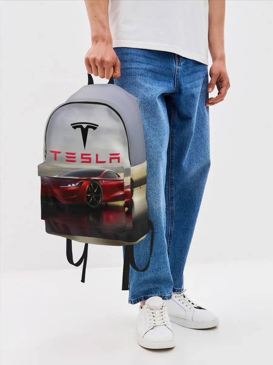 Рюкзак джинсовый / Tesla Roadster