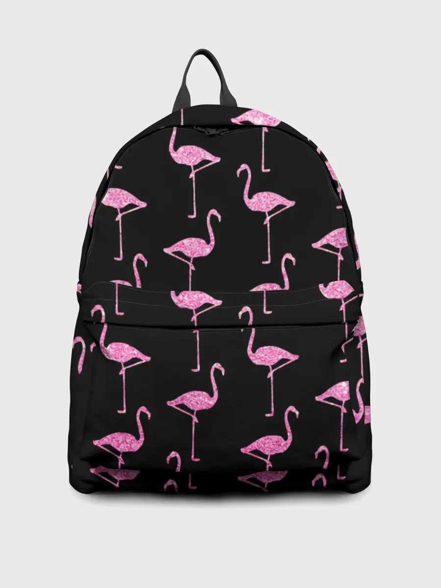 Рюкзак джинсовый / Фламинго | Чёрная