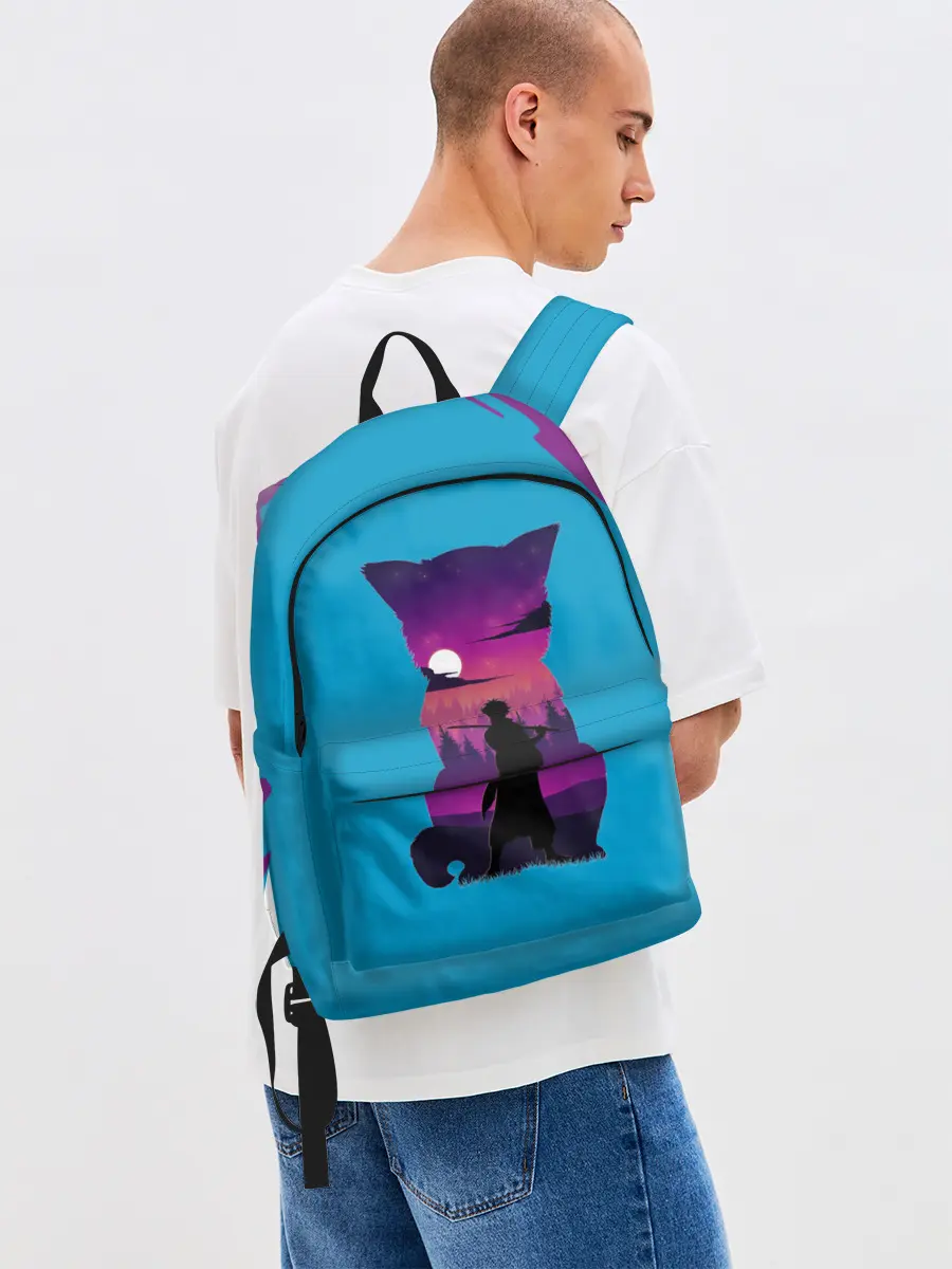 Рюкзак джинсовый / Гинтоки кот