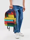 Рюкзак джинсовый / абстрактные фигуры цвета