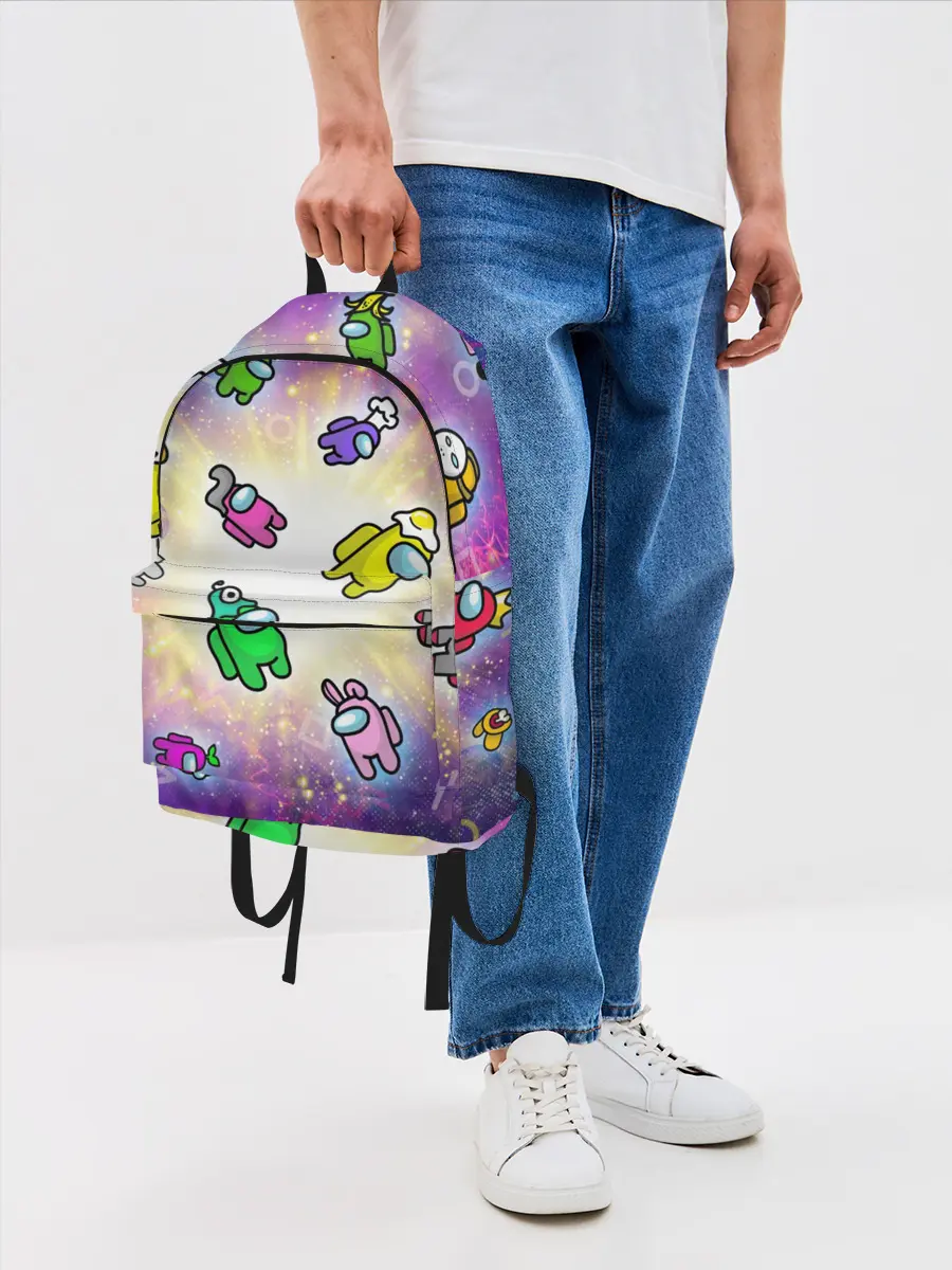 Рюкзак джинсовый / Among us - просто космос