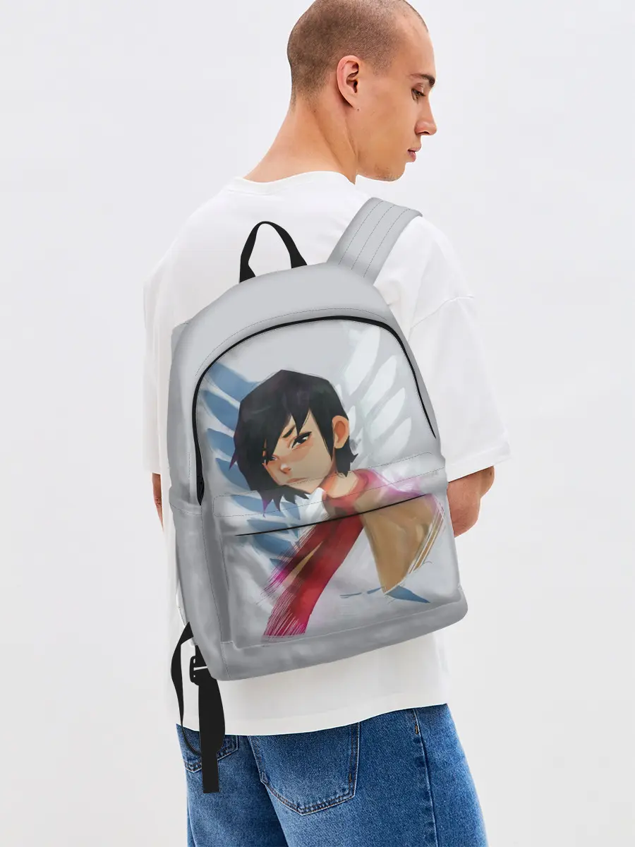 Рюкзак джинсовый / Logo and Mikasa