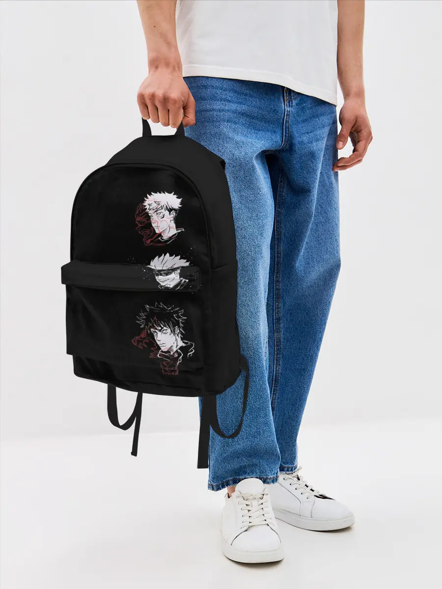 Рюкзак джинсовый / JUJUTSU KAISEN три головы