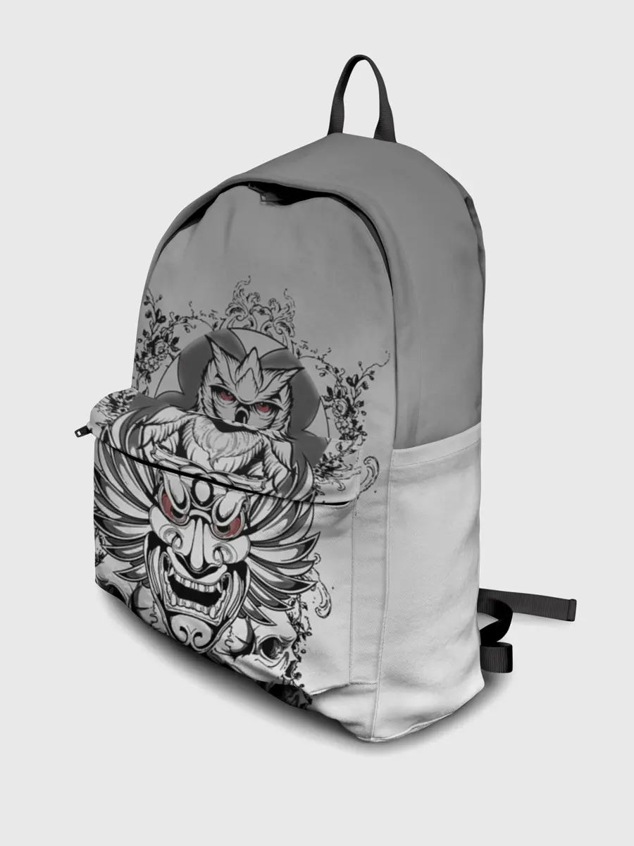 Рюкзак джинсовый / маска сова смерть череп