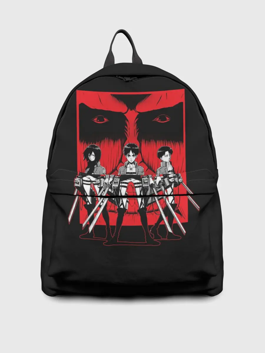 Рюкзак джинсовый / Три война против Чудовища. АТАКА ТИТАНОВ