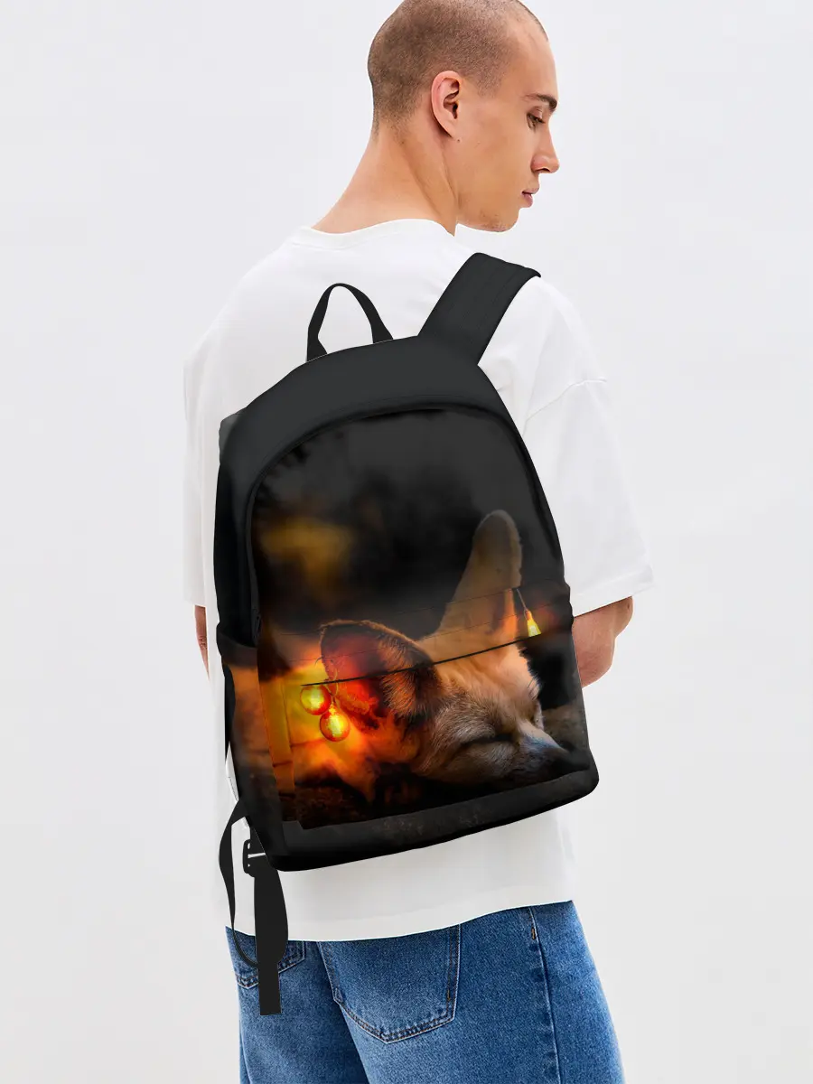 Рюкзак джинсовый / Лисичка с фонариками