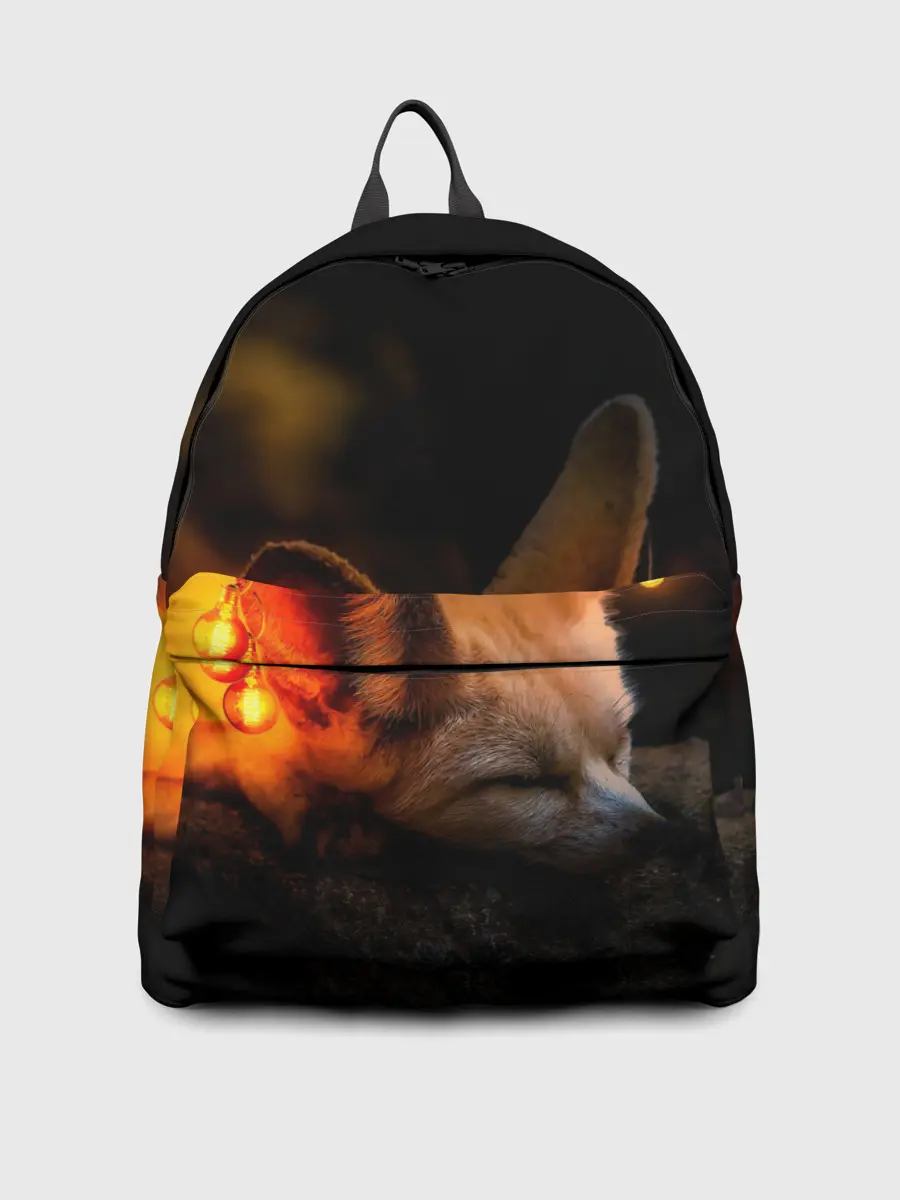 Рюкзак джинсовый / Лисичка с фонариками