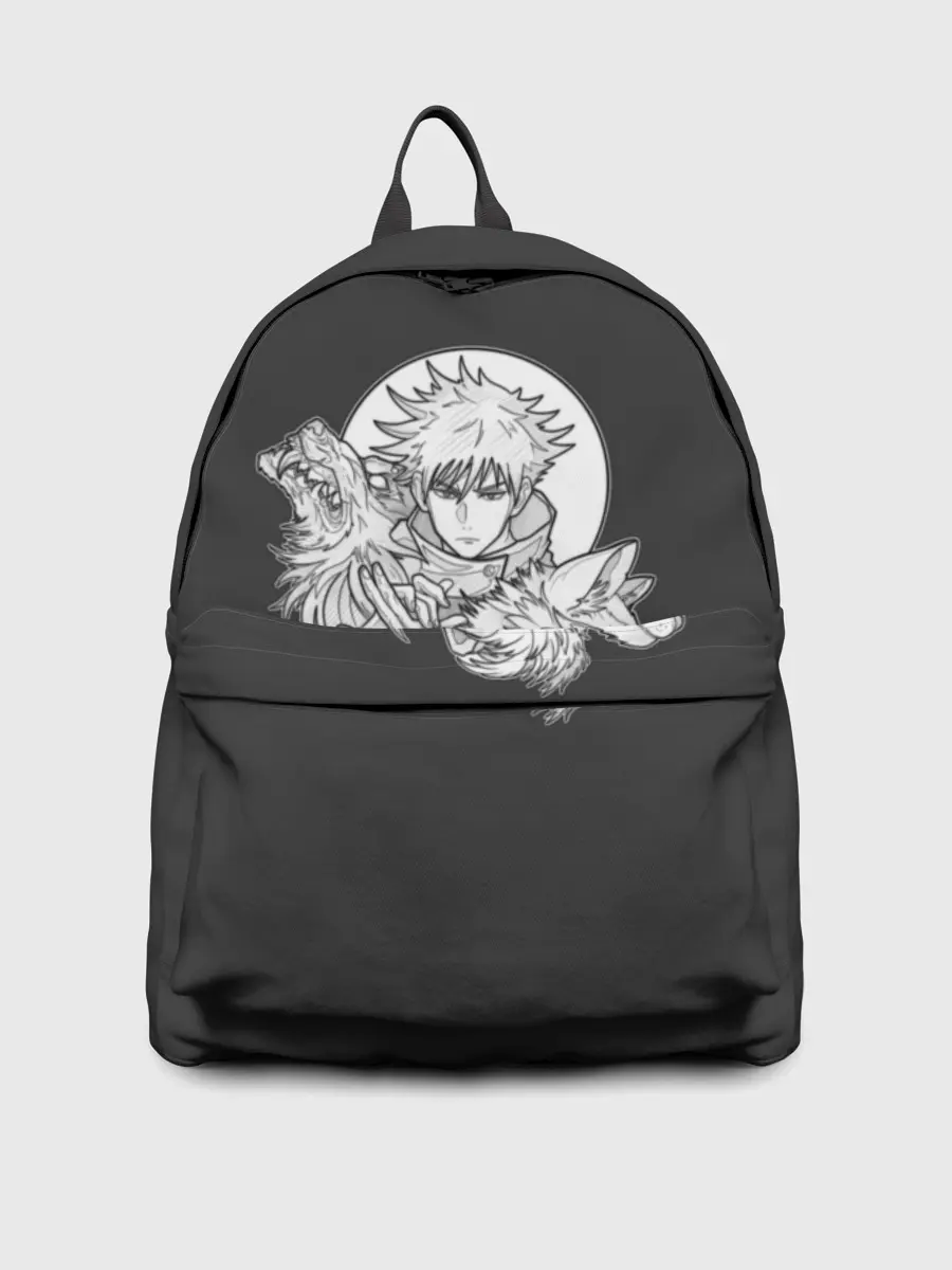 Рюкзак джинсовый / Megumi с волком