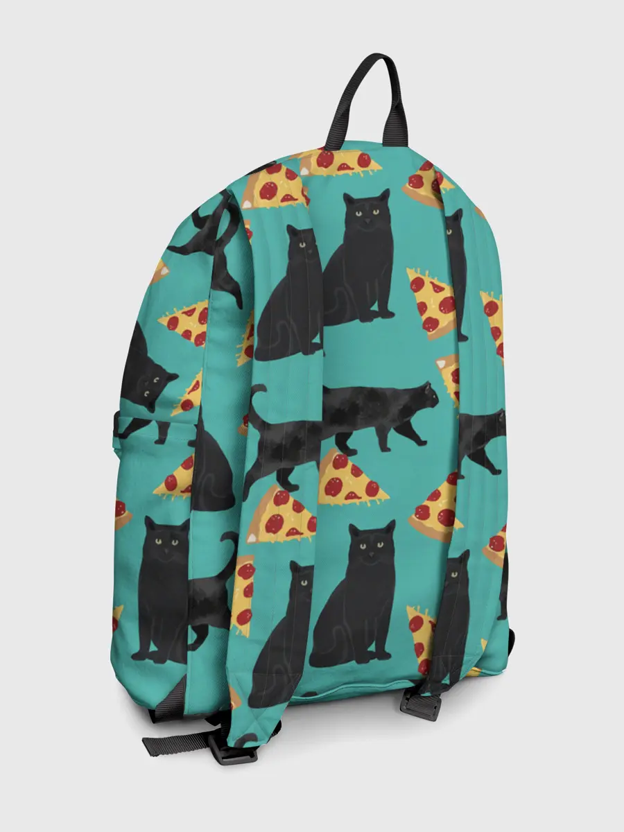 Рюкзак джинсовый / Котики и Пиццы