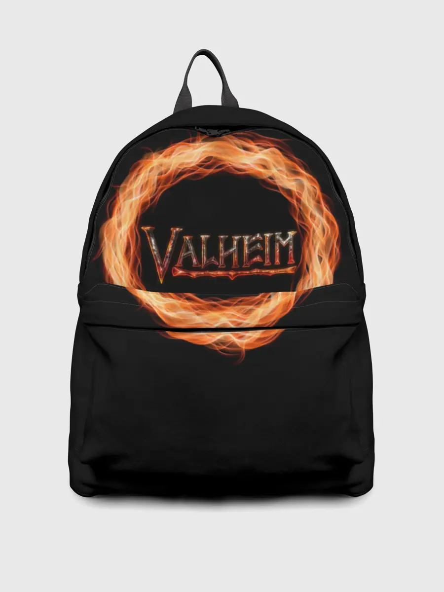 Рюкзак джинсовый / Valheim - огненный круг