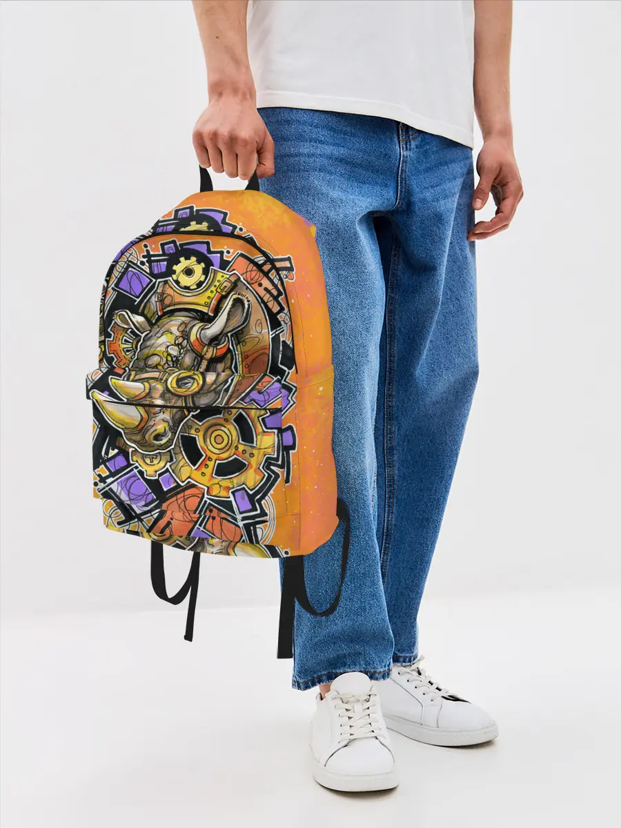 Рюкзак джинсовый / Стимпанк Носорог - Rhino