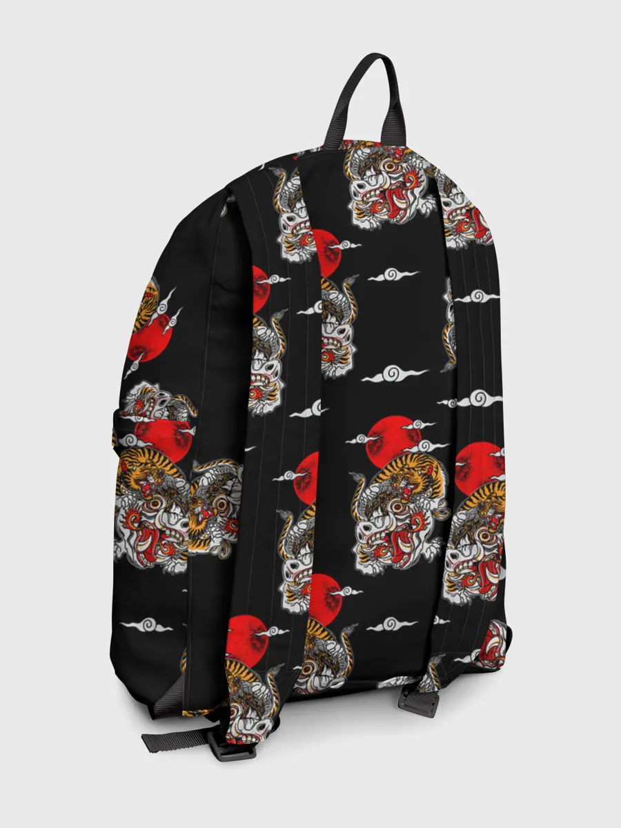 Рюкзак джинсовый / Японский стиль - тигры