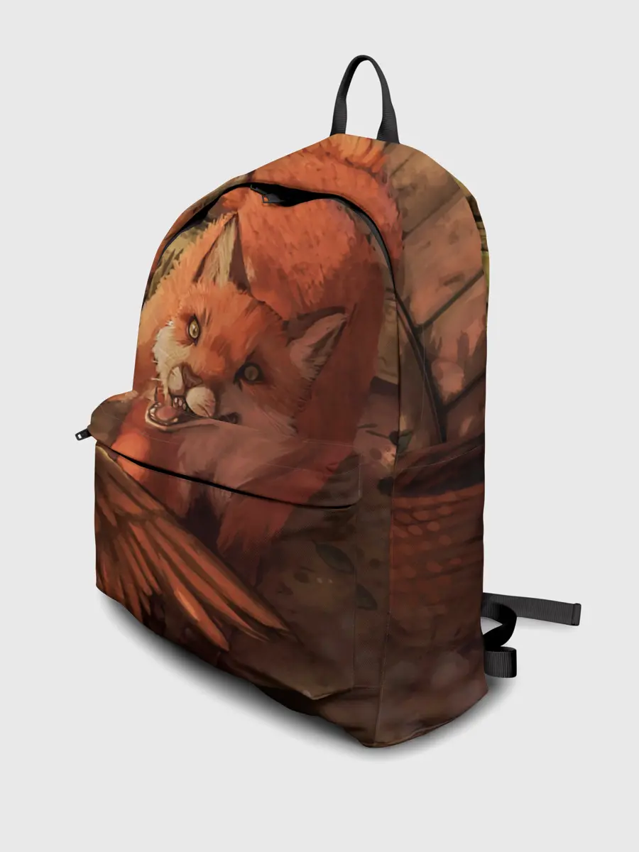 Рюкзак джинсовый / Хищная лисица