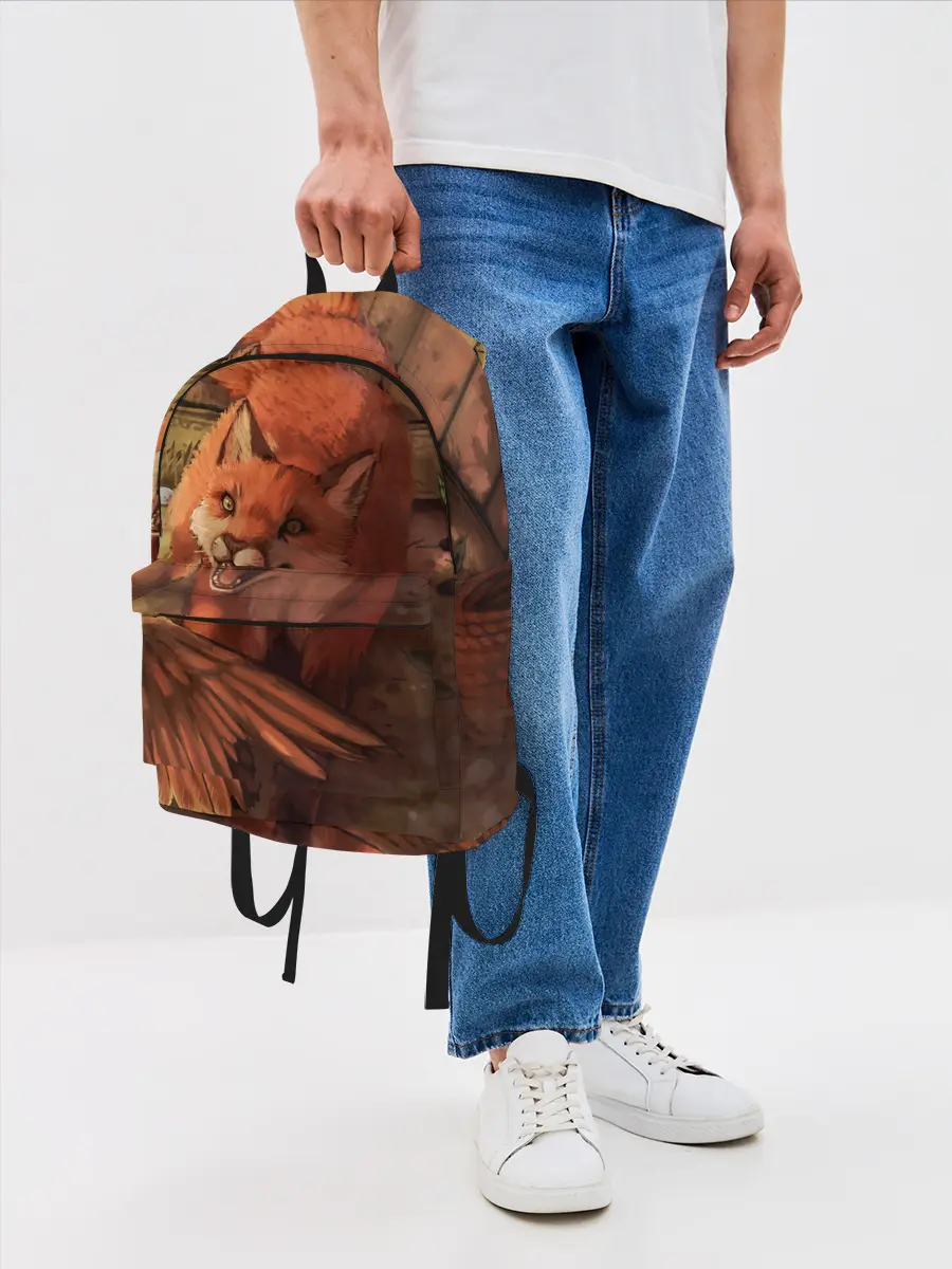 Рюкзак джинсовый / Хищная лисица