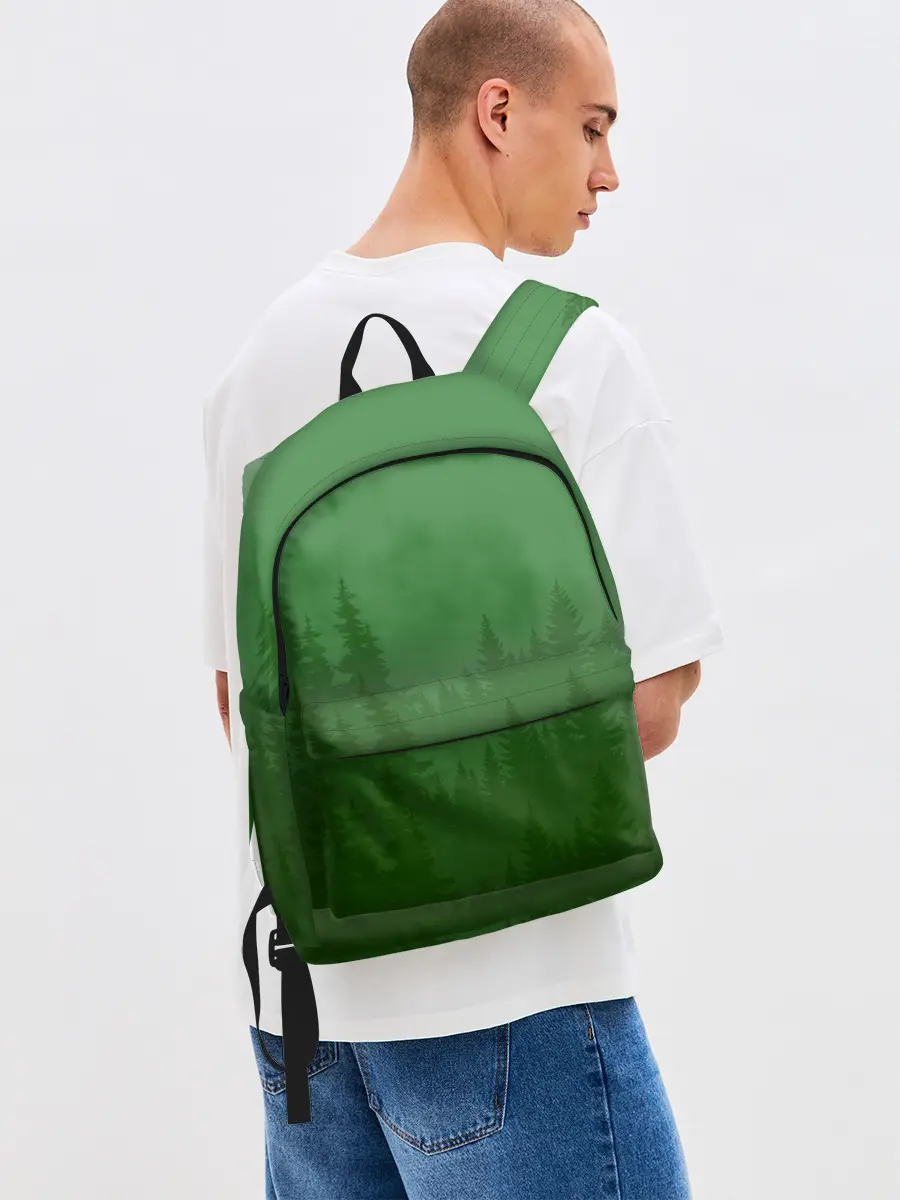 Рюкзак джинсовый / Зеленый Лес