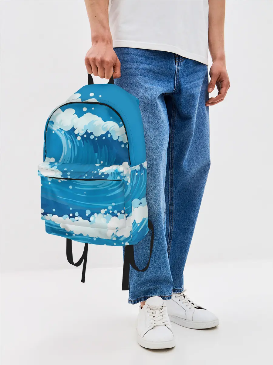 Рюкзак джинсовый / Волны