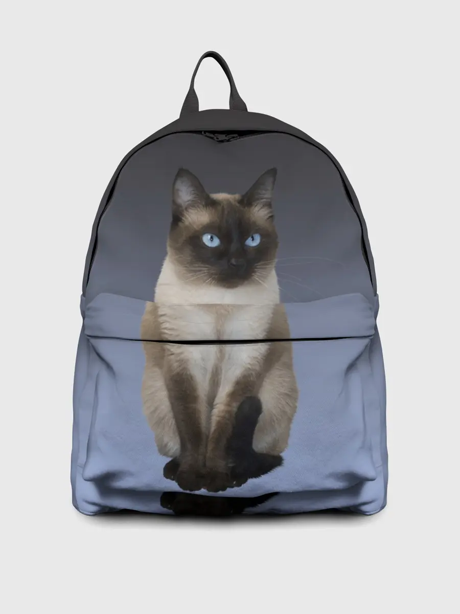 Рюкзак джинсовый / сиамская милая кошечка