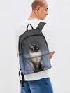 Рюкзак джинсовый / сиамская милая кошечка