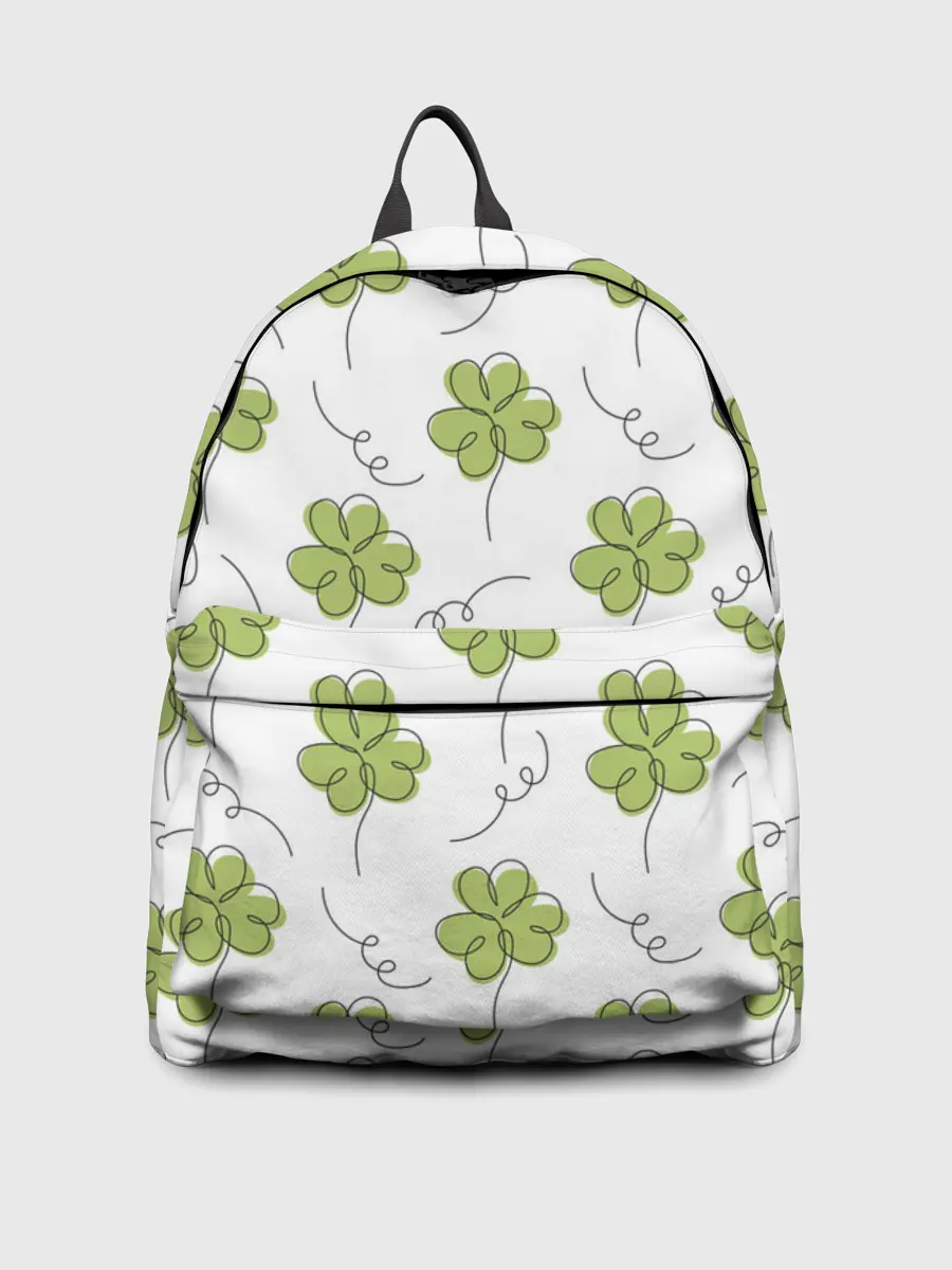 Рюкзак джинсовый / Клевер на День святого Патрика