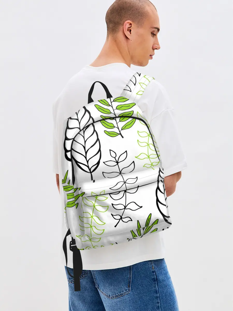 Рюкзак джинсовый / Листья