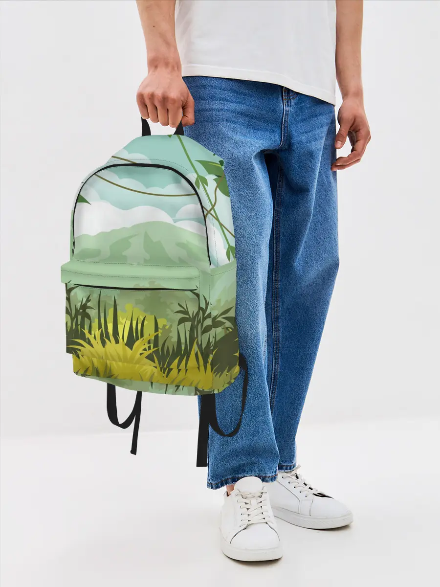 Рюкзак джинсовый / Тропики