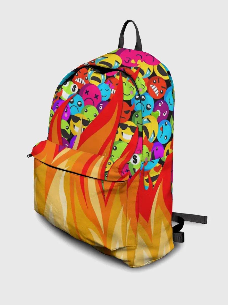 Рюкзак джинсовый / SLAVA MARLOW - Смайлики