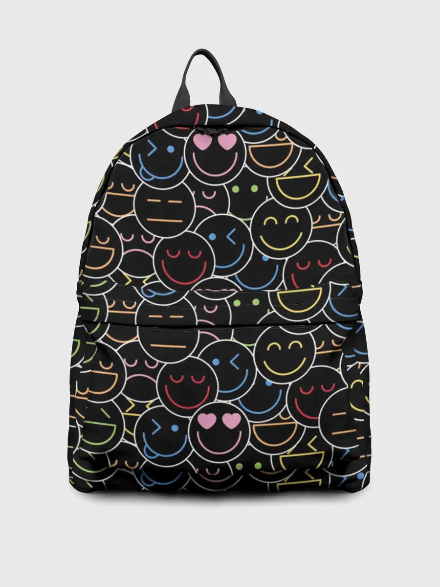 Рюкзак джинсовый / SLAVA MARLOW - Неоновые смайлы