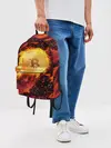 Рюкзак джинсовый / БИТКОИН ОГОНЬ