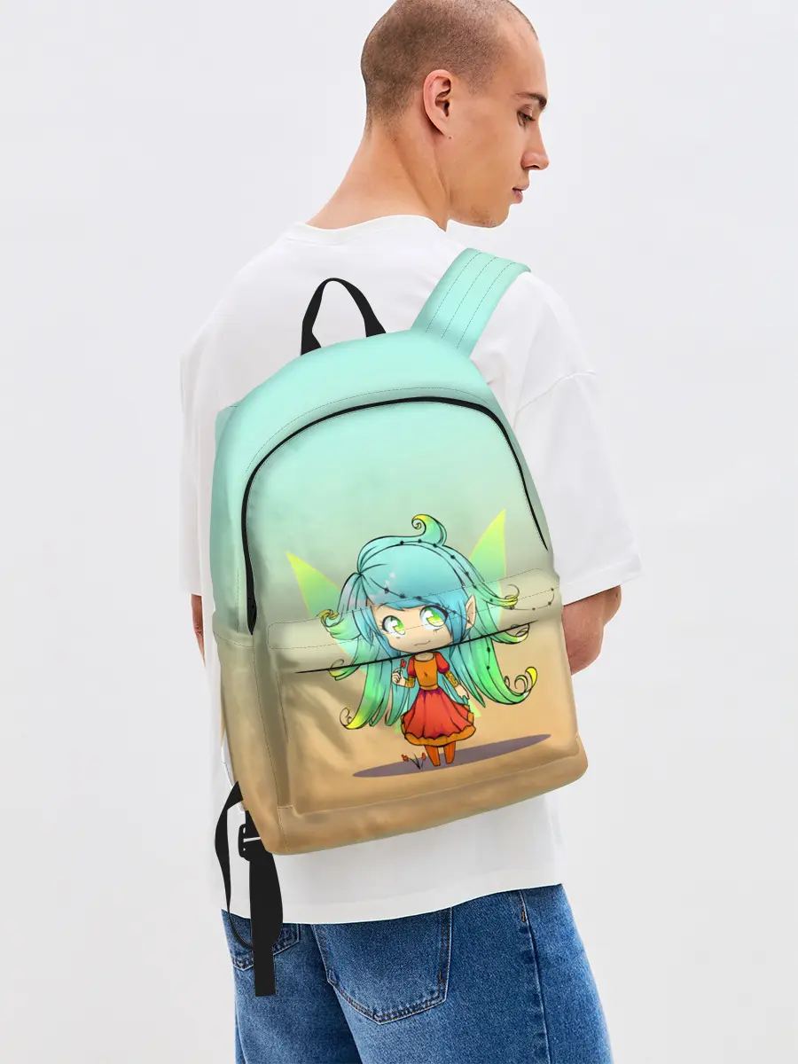 Рюкзак джинсовый / малышка фея с крылышками