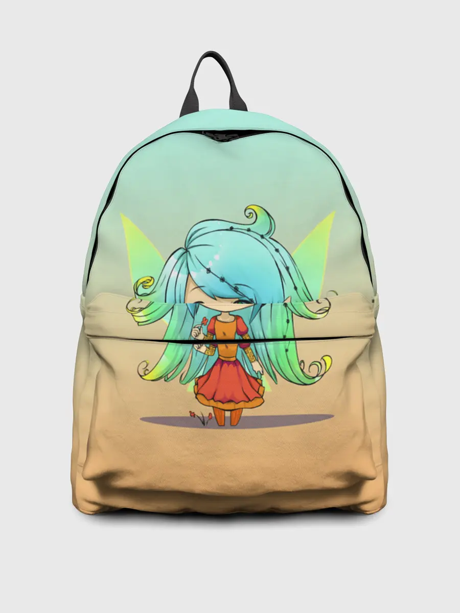 Рюкзак джинсовый / малышка фея с крылышками