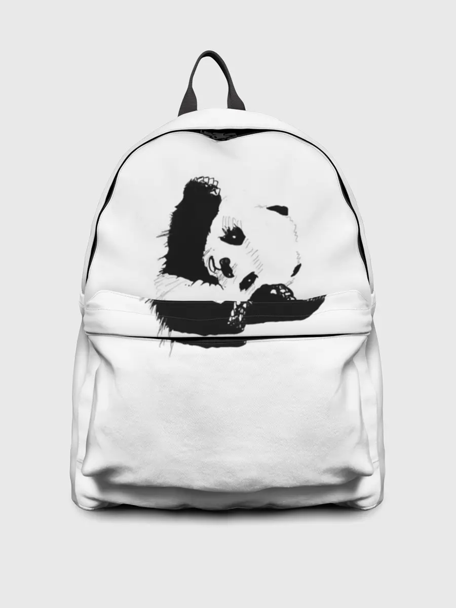 Рюкзак джинсовый / Панда минимализм