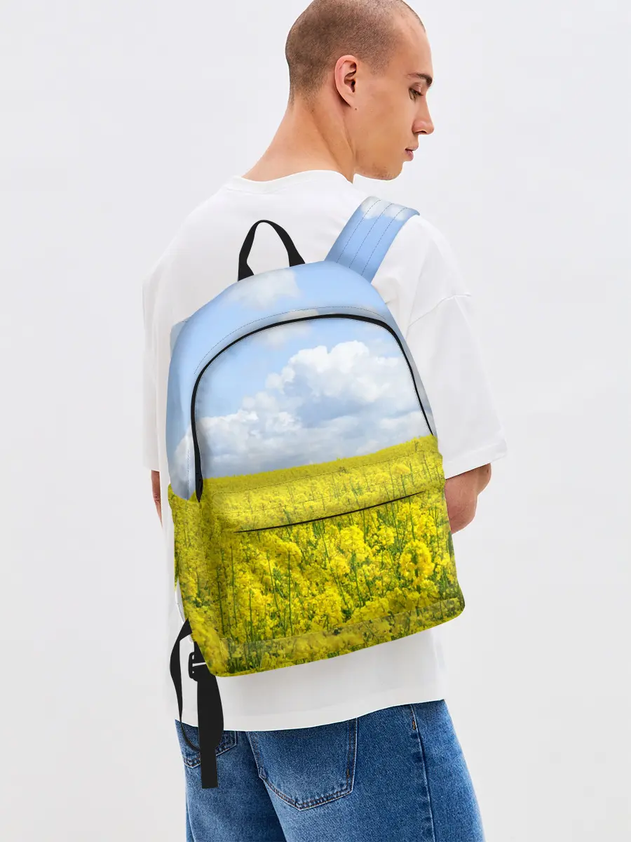Рюкзак джинсовый / Желтый цвет весны