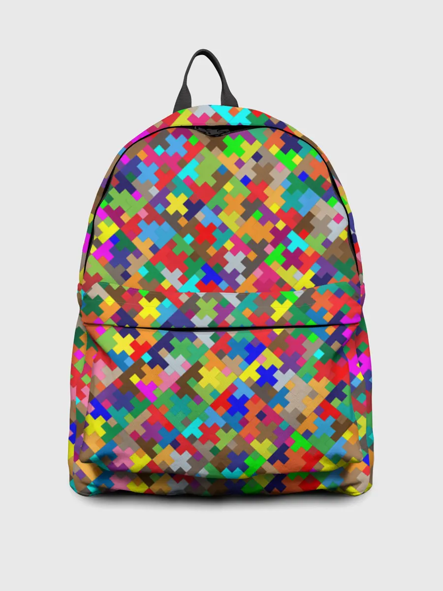 Рюкзак джинсовый / РАЗНОЦВЕТНЫЙ ПАЗЛ