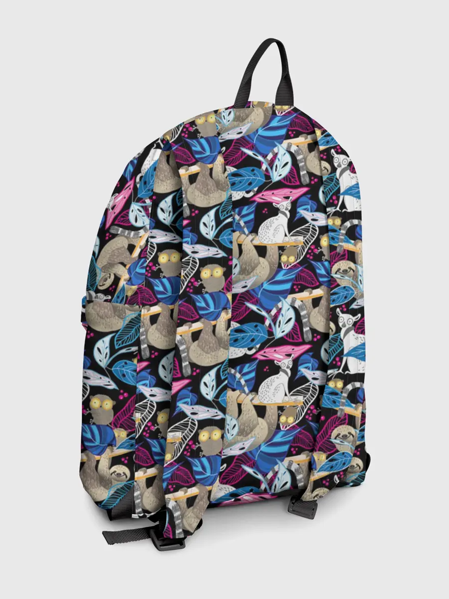 Рюкзак джинсовый / Ленивцы и Лемуры