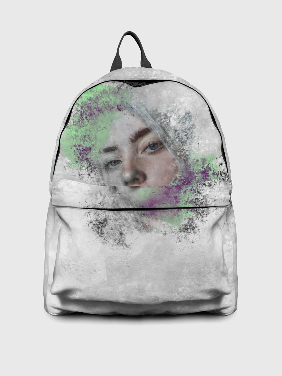 Рюкзак джинсовый / Билли Айлиш красочная