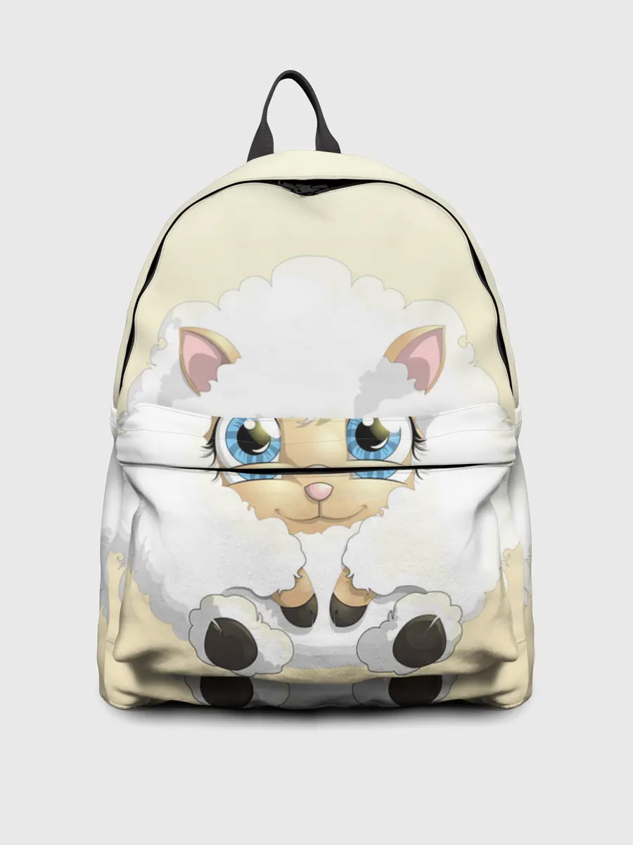 Рюкзак джинсовый / Мультяшная овечка облако