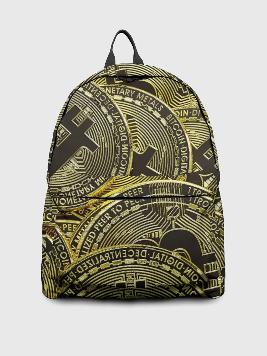 Рюкзак джинсовый / БИТКОИНЫ МОНЕТЫ