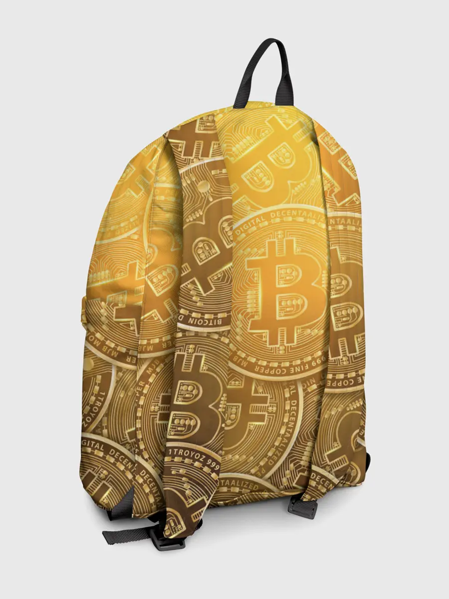Рюкзак джинсовый / БИТКОИН МОНЕТЫ