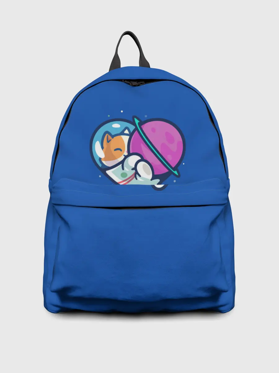 Рюкзак джинсовый / Кот космонавт