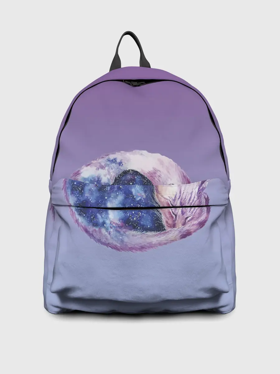 Рюкзак джинсовый / кот звездное небо спит