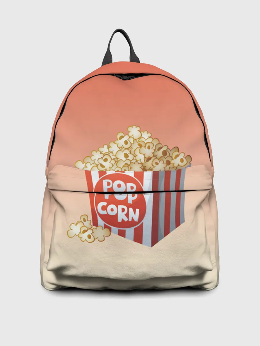 Рюкзак джинсовый / попкорн рисунок