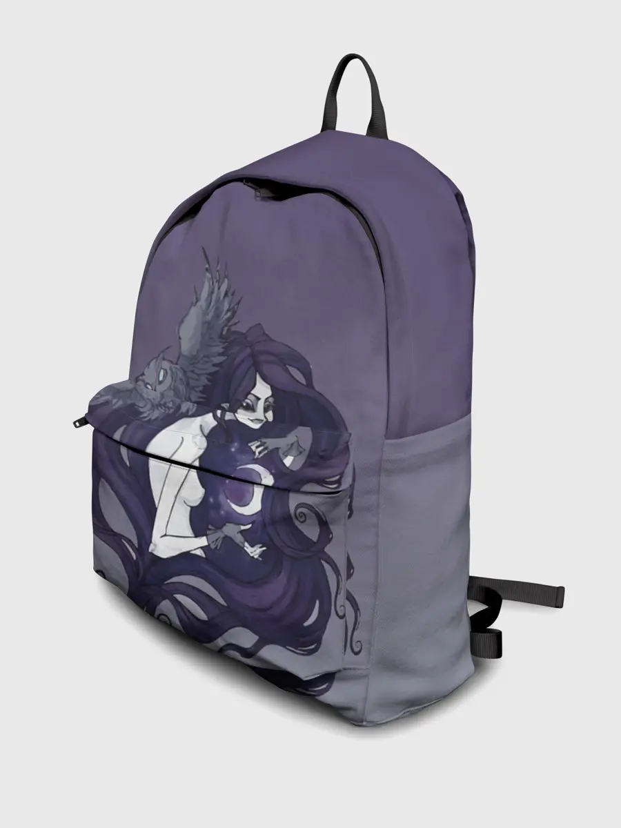 Рюкзак джинсовый / ведьма сова луна