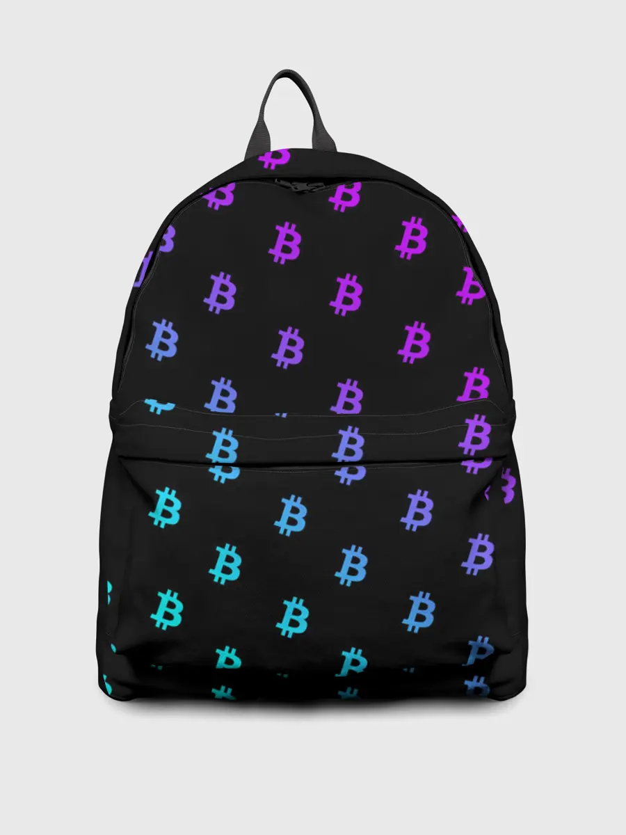 Рюкзак джинсовый / БИТКОИН НЕОН |BITCOIN NEON