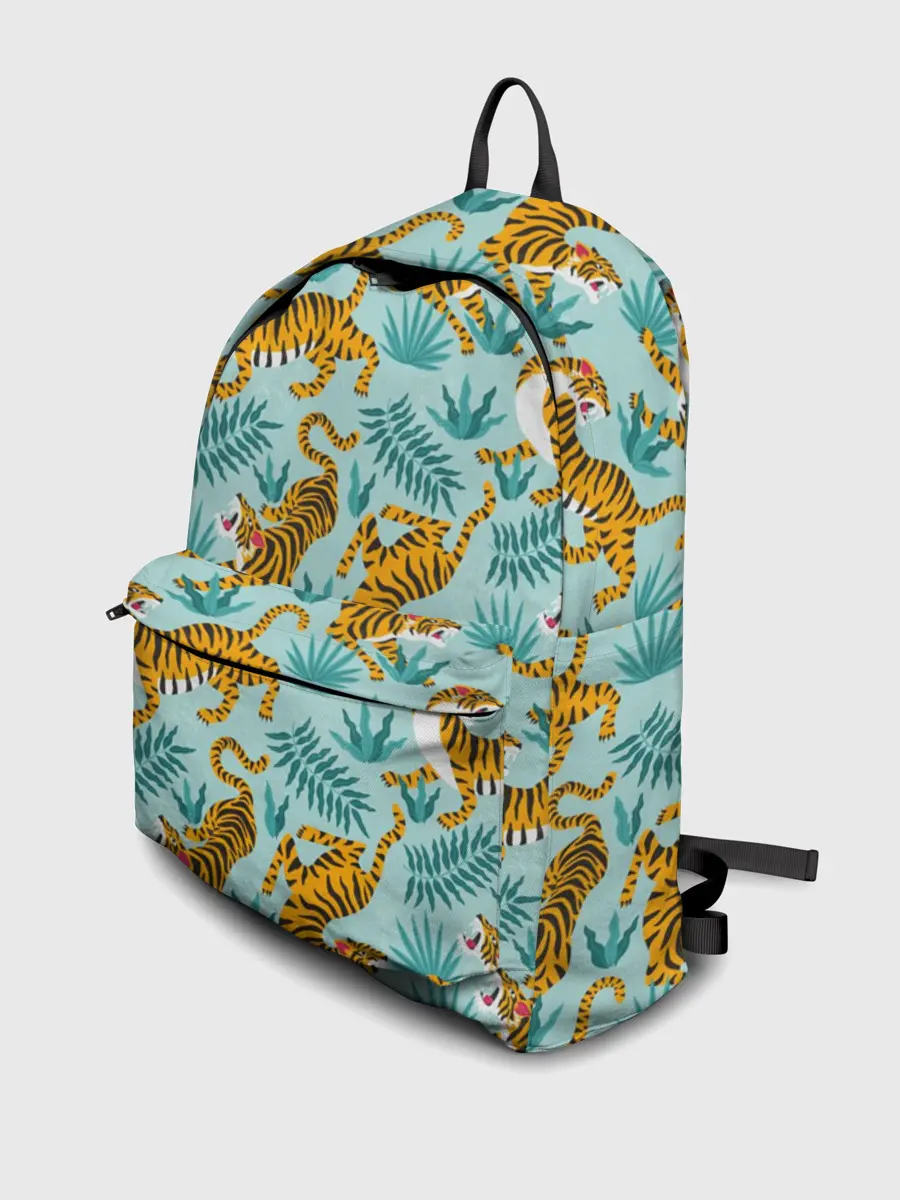 Рюкзак джинсовый / Рычащие Тигры Паттерн