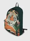 Рюкзак джинсовый / Огненный Тигр в Цветах