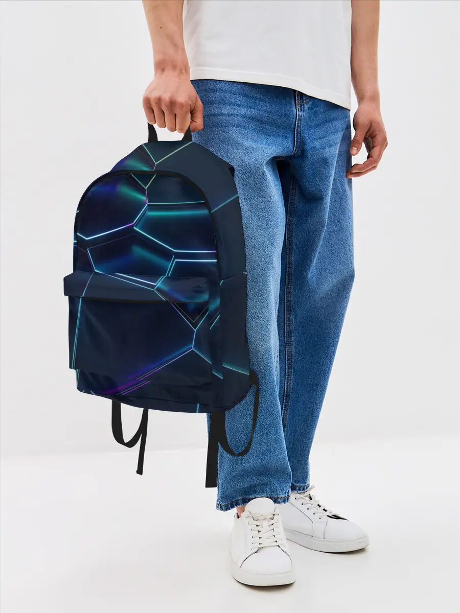 Рюкзак джинсовый / 3D ПЛИТЫ | НЕОНОВЫЕ ПЛИТЫ