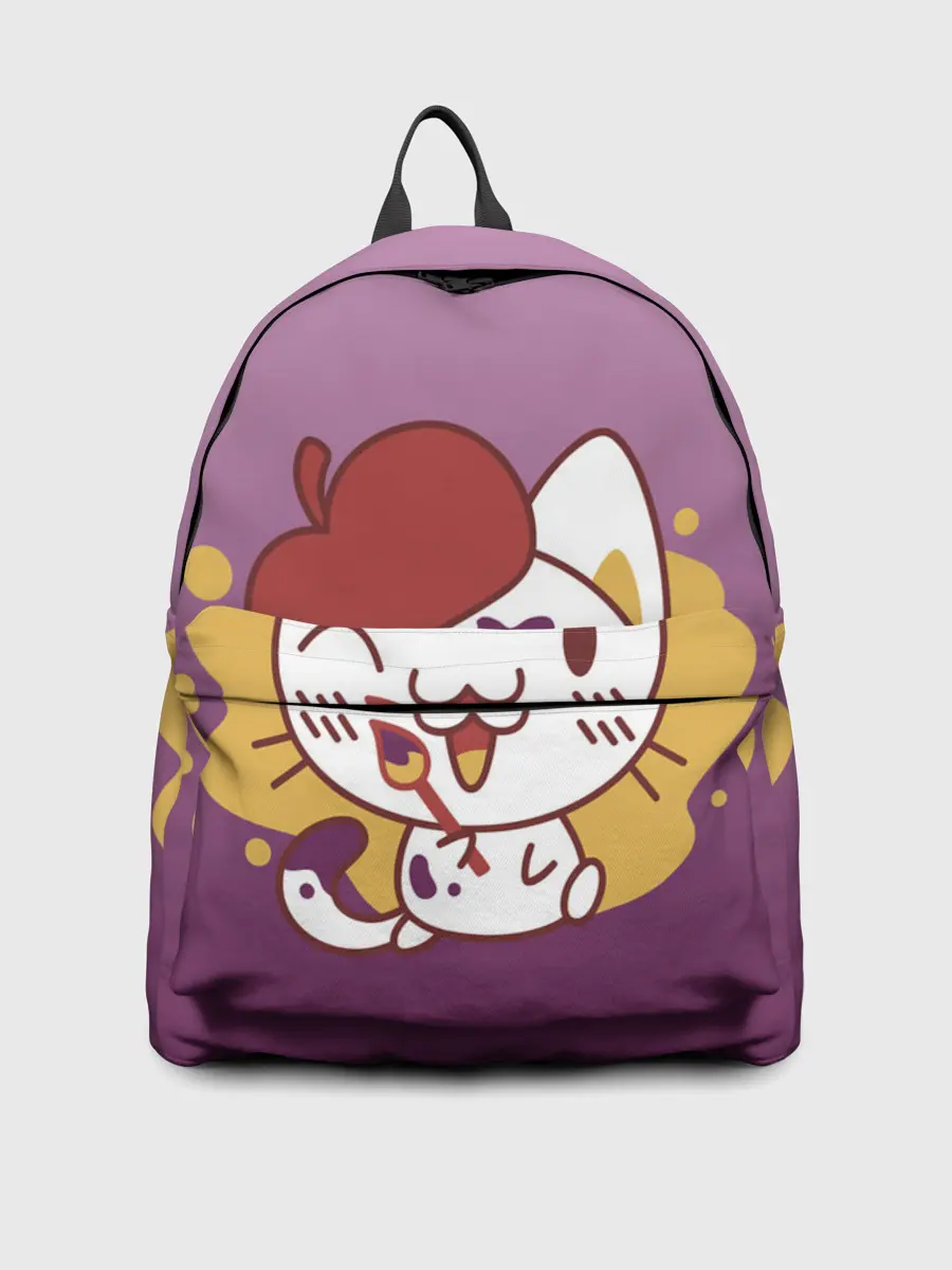 Рюкзак джинсовый / кот художник творец