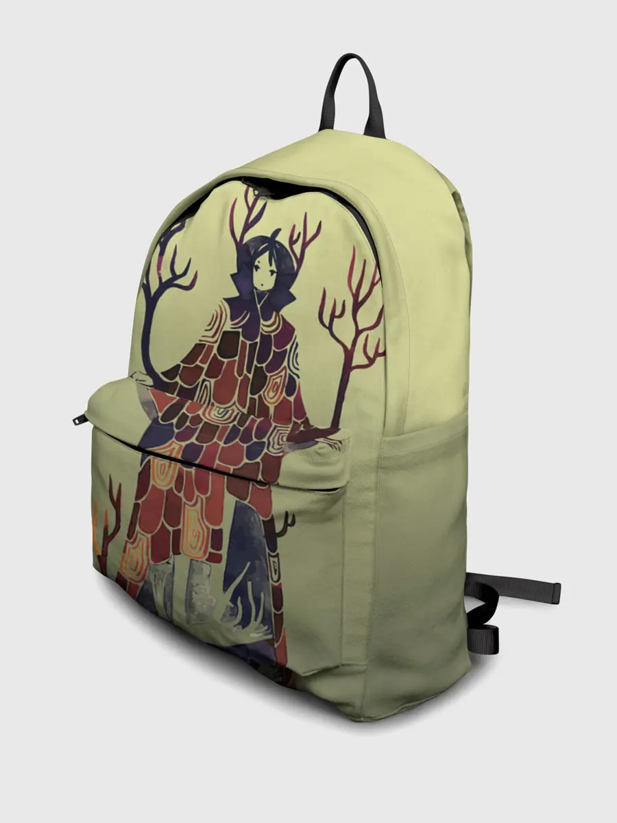 Рюкзак джинсовый / лесной волшебник акварель