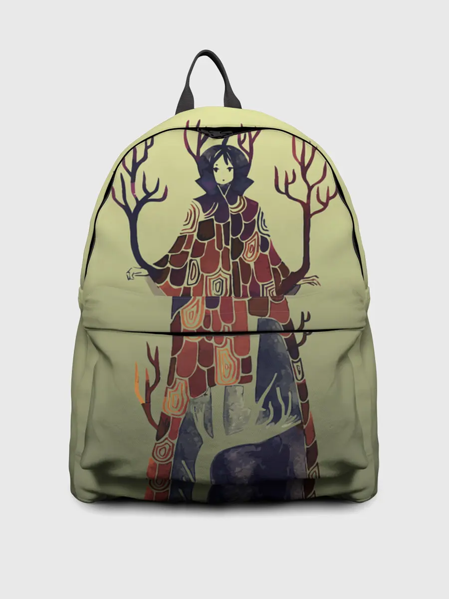 Рюкзак джинсовый / лесной волшебник акварель