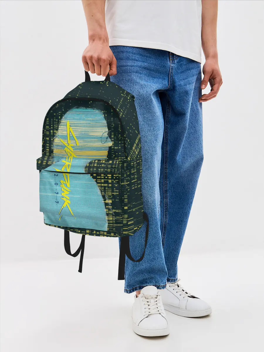 Рюкзак джинсовый / Cyberpunk 2077 | Джонни